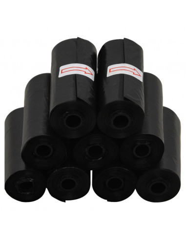 Sacchetti Deiezioni Cani 750 pz Neri 30x20 cm in PE