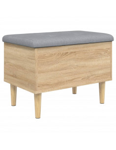 Panca Portaoggetti Rovere Sonoma 62x42x46 cm Legno Multistrato 2