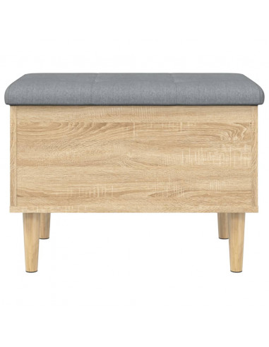 Panca Portaoggetti Rovere Sonoma 62x42x46 cm Legno Multistrato