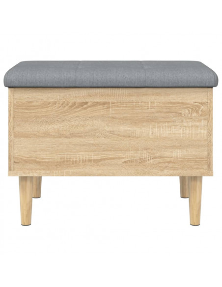 Panca Portaoggetti Rovere Sonoma 62x42x46 cm Legno Multistrato