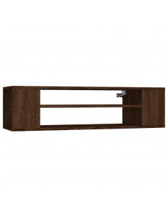 Pensile Porta TV Rovere Marrone 100x30x26,5cm Legno Multistrato 2