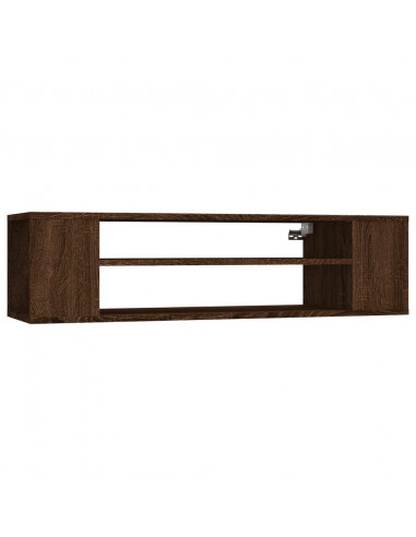 Pensile Porta TV Rovere Marrone 100x30x26,5cm Legno Multistrato