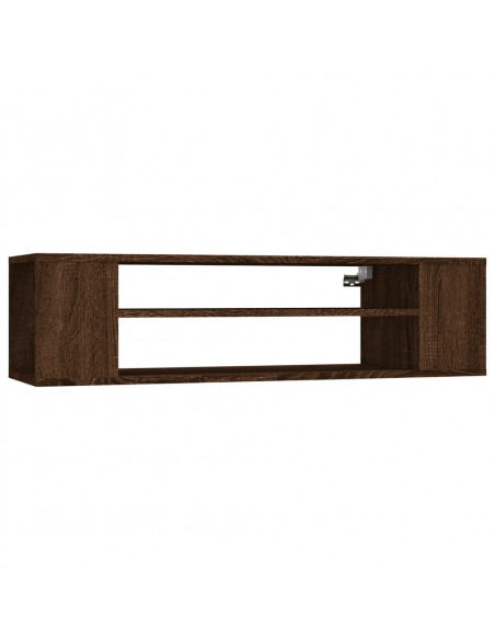 Pensile Porta TV Rovere Marrone 100x30x26,5cm Legno Multistrato