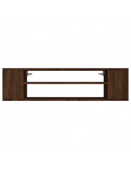 Pensile Porta TV Rovere Marrone 100x30x26,5cm Legno Multistrato
