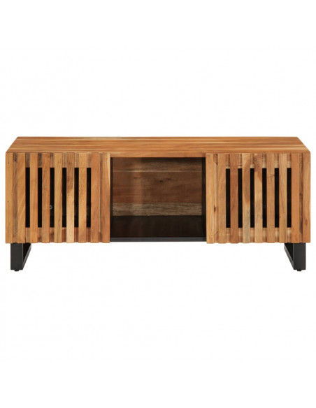 Tavolino da Salotto 100x55x40 cm in Legno Massello di Acacia