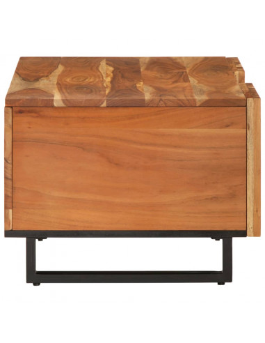 Tavolino da Salotto 100x55x40 cm in Legno Massello di Acacia