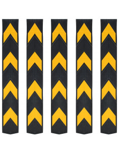 Protezioni Angolari Riflettenti 5 pz in Gomma 80 cm 2