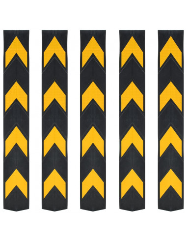 Protezioni Angolari Riflettenti 5 pz in Gomma 80 cm