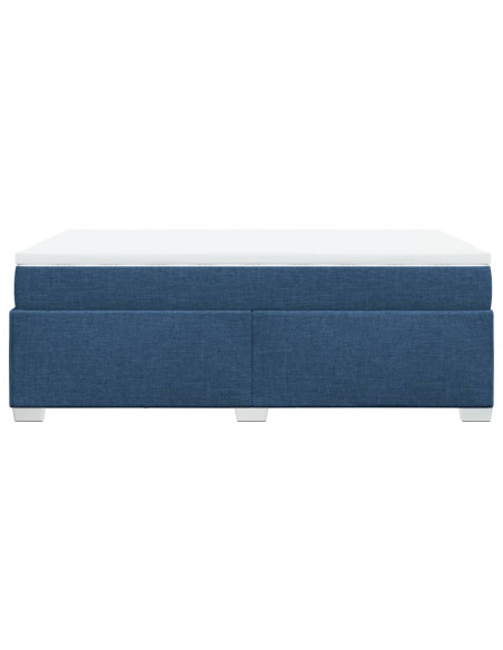 Giroletto a Molle con Materasso Blu 120x200 cm in Tessuto