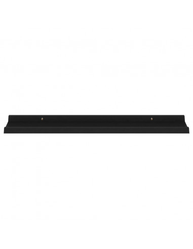 Mensole da Parete 4 pz Nere 80x9x3 cm