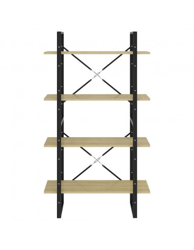 Libreria 4 Ripiani Rovere Sonoma 80x30x140 cm Legno Multistrato