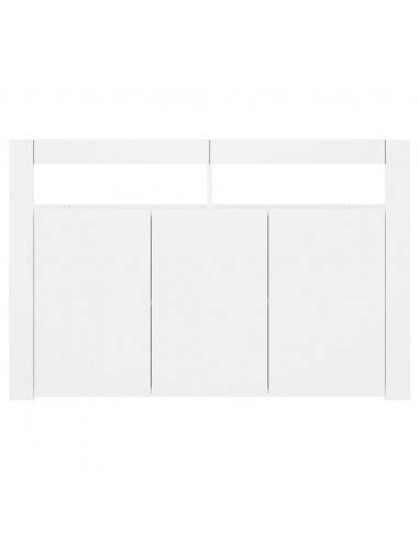 Credenza con Luci LED Bianca 115,5x30x75 cm