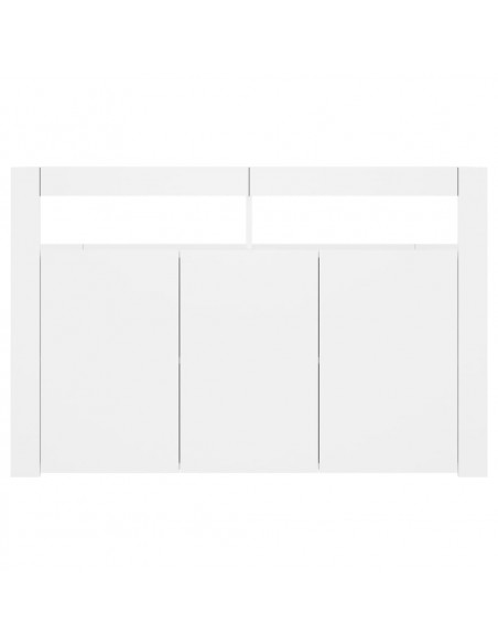 Credenza con Luci LED Bianca 115,5x30x75 cm