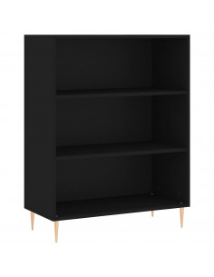 Libreria Nera 69,5x32,5x90 cm in Legno Multistrato 2