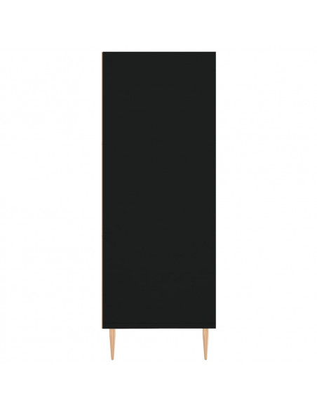 Libreria Nera 69,5x32,5x90 cm in Legno Multistrato