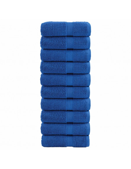 Salviette Premium 10 pz Blu 30x30 cm 600gsm 100% Cotone