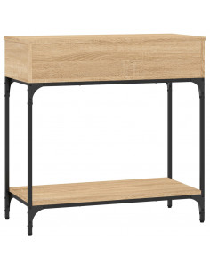 Tavolino Consolle Rovere Sonoma 75x34,5x75cm Legno Multistrato 2
