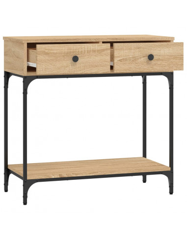 Tavolino Consolle Rovere Sonoma 75x34,5x75cm Legno Multistrato
