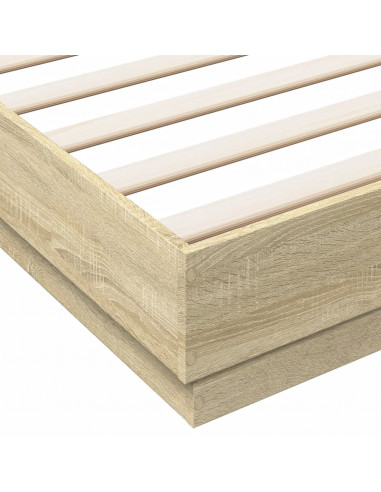 Giroletto con Luci LED Rovere Sonoma 180x200 cm