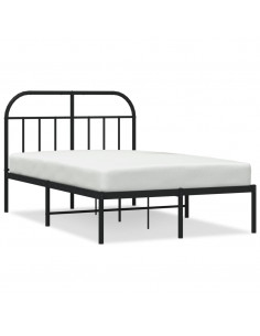 Giroletto con Testiera in Metallo Nero 120x190 cm 2