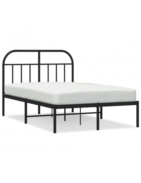 Giroletto con Testiera in Metallo Nero 120x190 cm