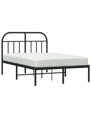 Giroletto con Testiera in Metallo Nero 120x190 cm