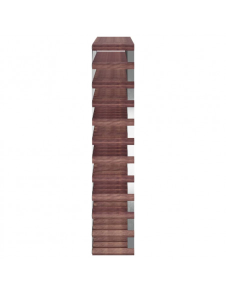 Portabottiglie per 120 Bottiglie Legno Massello di Pino Marrone