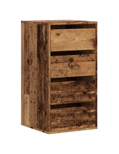 Cassettiera Angolare Legno Antico 40x41x76 cm Legno Multistrato