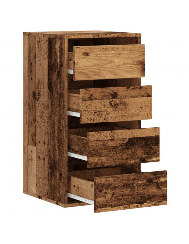 Cassettiera Angolare Legno Antico 40x41x76 cm Legno Multistrato