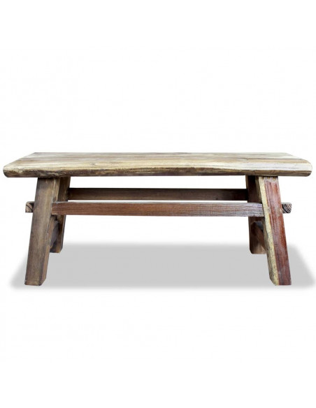 Panca in Legno Massello di Recupero 100x28x43 cm