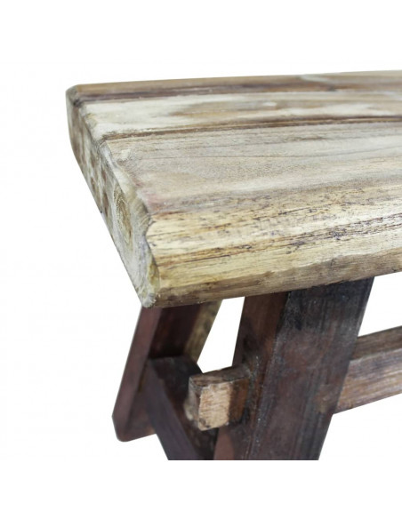 Panca in Legno Massello di Recupero 100x28x43 cm