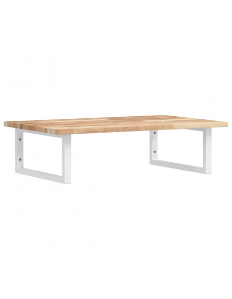 Ripiano a Parete per Lavabo in Acciaio e Massello di Acacia