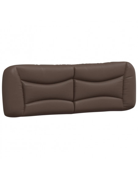 Letto con Materasso Marrone 160x200cm in Similpelle