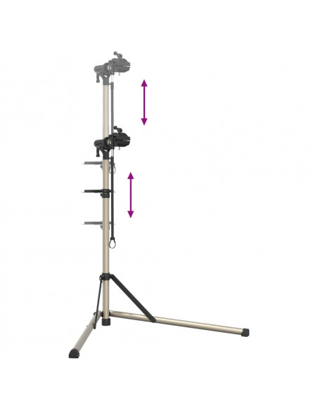 Supporto per Riparazione Bici Regolabile 102-160 cm Alluminio