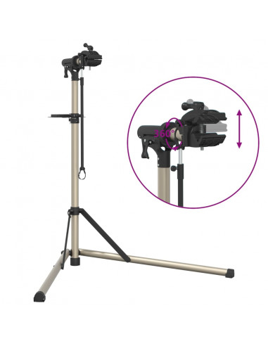 Supporto per Riparazione Bici Regolabile 102-160 cm Alluminio