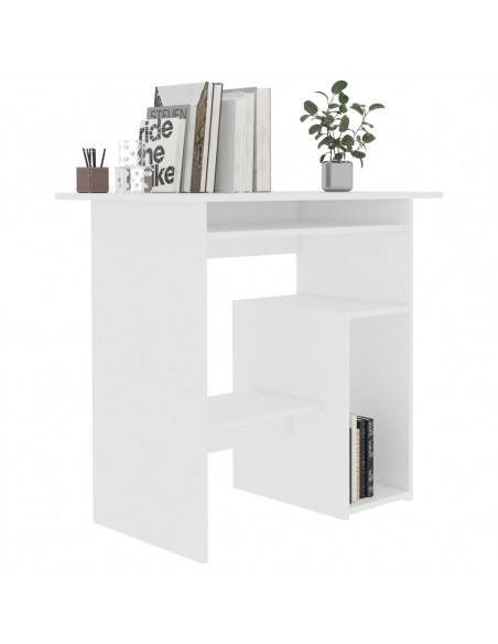 Scrivania Bianca 80x45x74 cm in Legno Multistrato