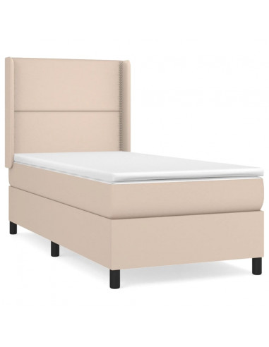 Giroletto a Molle con Materasso Cappuccino 90x200 cm Similpelle