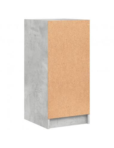 Mobile con Ante in Vetro Grigio Cemento 35x37x75,5 cm