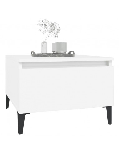 Tavolini Bianchi 2pz 50x46x35 cm in Legno Multistrato