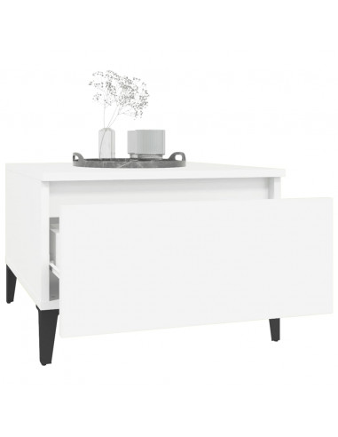 Tavolini Bianchi 2pz 50x46x35 cm in Legno Multistrato
