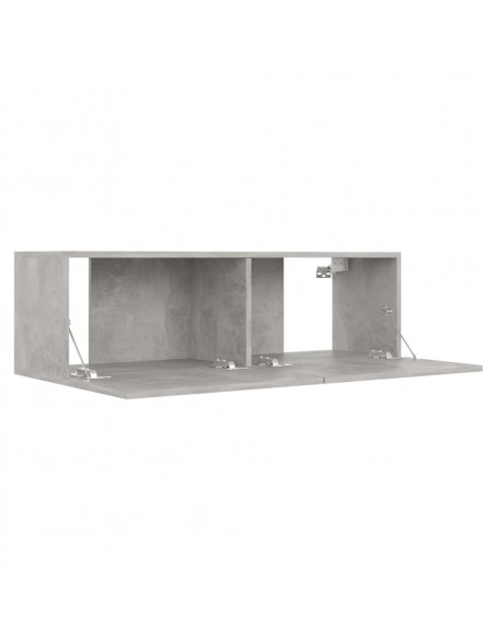 Set di Mobili Porta TV 3 pz Grigio Cemento in Legno Multistrato