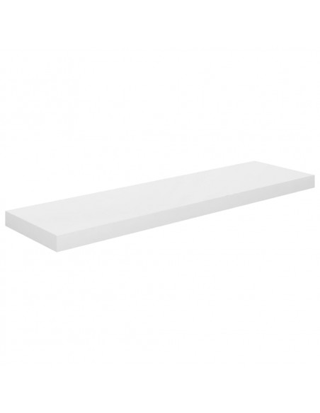 Scaffali a Parete 4 pz Bianco Lucido 23x23,5x3,8 cm in MDF