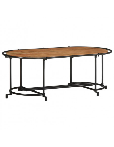 Tavolino da Salotto 110x55x40 cm in Legno Massello di Acacia