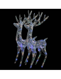Renne di Natale XXL in Acrilico 250 LED 2 pz 180 cm Multicolore 2