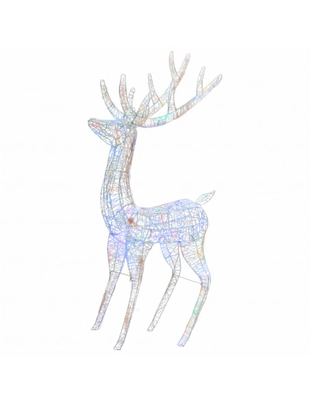 Renne di Natale XXL in Acrilico 250 LED 2 pz 180 cm Multicolore