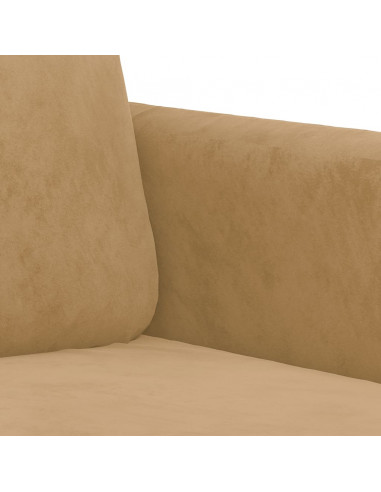 Set di Divani 2 pz con Cuscini Marrone in Velluto