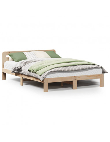 Letto senza Materasso 120x200 cm in Legno Massello di Pino
