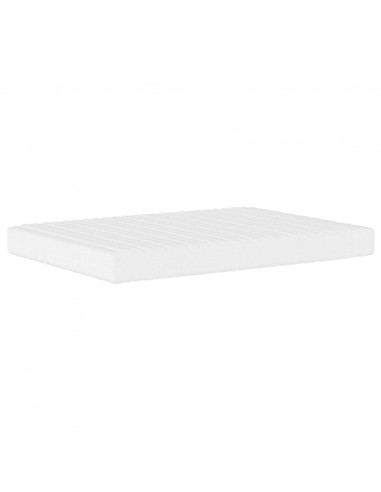 Letto con Materasso Nero e Bianco 140x190 cm in Similpelle