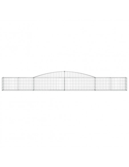 Cesti Gabbioni ad Arco 4 pz 400x30x40/60 cm Ferro Zincato