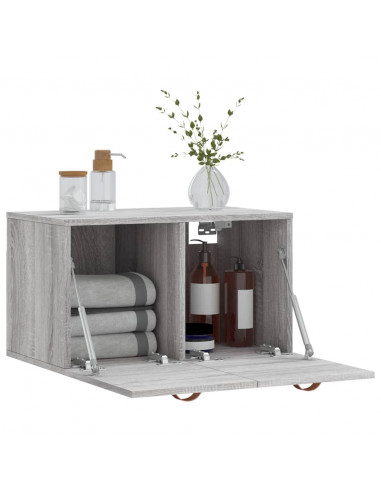 Mobile a Parete Grigio Sonoma 60x36,5x35cm in Legno Multistrato